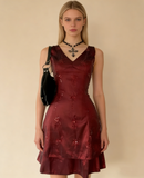 Vintage V Neck A-Line Short Party Dress Elegant Cocktail Dress, HZ0427
