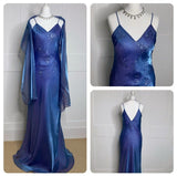 Sexy Mermaid Spaghetti Straps Royal Blue With Beads Evening For Women Party Dress Long Formal Prom Dresses 22th Birthday Gown HZ0311