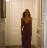 Classy Mermaid Halter Burgundy Long Inspo For Women Girls Formal Party Gowns Prom Dresses HZ0311