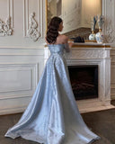 Customized Mermaid Prom Dresses Floor-Length Strapless Full Sleeve Evening Gown Simple Fashion Graduation Gown HZ0311