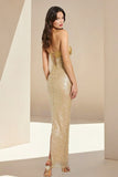 Pretty Mermaid Strapless Long Yellow Sequin Satin Party Dresses Prom Dresses Graduation Gown HZ0311