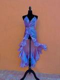 Beautiful High Low Halter Grape Prom Dresses For Teens Formal Dress Party Outfits Prom Gown HZ0311
