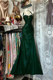 Vintage Halter Sheath Long Prom Dresses Beaded Satin Blue Evening Dresses Sleeveless Birthday Dresses HZ0311