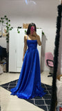Modest A line Spaghetti Strap Burgundy Satin Slit Prom Dresses Sleeveless Long Formal Party Gown HZ0311