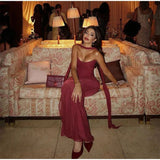 Elegant Sexy Mermaid Sweetheart Chiffon Prom Dresses Formal Summer Wedding Guest Outfit Birthday Outfits HZ0311