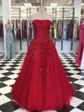 Unique Ball Gown Sweetheart Yellow Tulle with Lace Applique Evening Dresses Long Prom Dress HZ0311