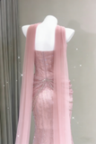 Shiny Prom Dress Sweetheart Pleated Tulle Mermaid Prom Gown Evening Dress Party Dress HZ0427