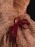 Modest Ball Gown Strapless Tulle Polka Dots Long Sleeves Prom Dresses For High School People Girls Formal Bridesmaid Dress HZ0311