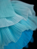 Elegant A Line One Shoulder Blue Tulle Pleated Long Prom Dresses Evening Outfits Formal Dress HZ0311