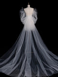 Classic Sheath Wedding Dresses Strapless Short White With Sleeves Brides Dress Summer Bridal Gowns HZ0311