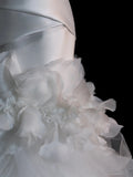 Dream Wedding Dresses Mermaid Strapless White Sleeveless Pleated Brides Dress Fitted Bridal Gowns HZ0311