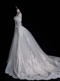 Civil Wedding Dresses Mermaid Sweetheart White With Long Sleeves Lace Brides Dress Fitted Bridal Gowns HZ0311