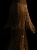 Modest Mermaid V Neckline Sequined Tassels Long Prom Dresses Night Formal Dress HZ0311